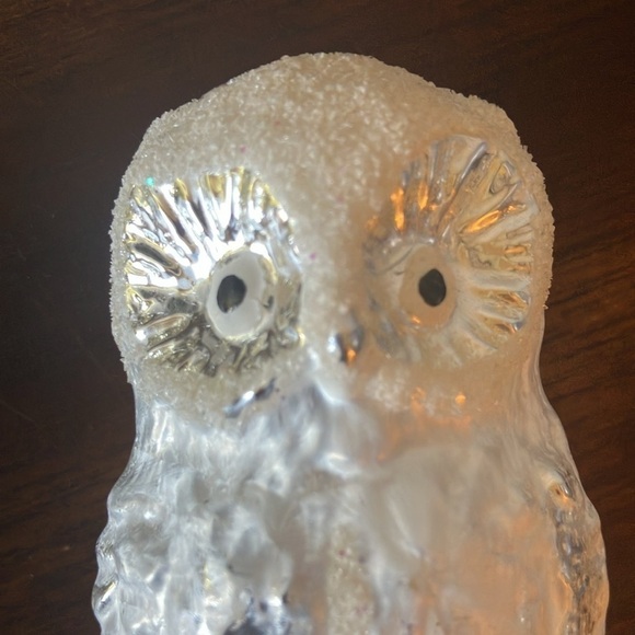 Vintage: Snowy White Owl-Clip On Glass-Ornament - Picture 5 of 16